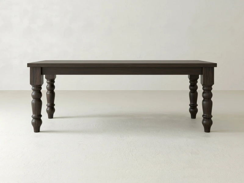 Baluster Dining Table - Espresso on Oak