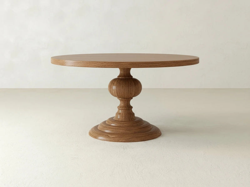 Josephine Round Dining Table - Almond on Oak