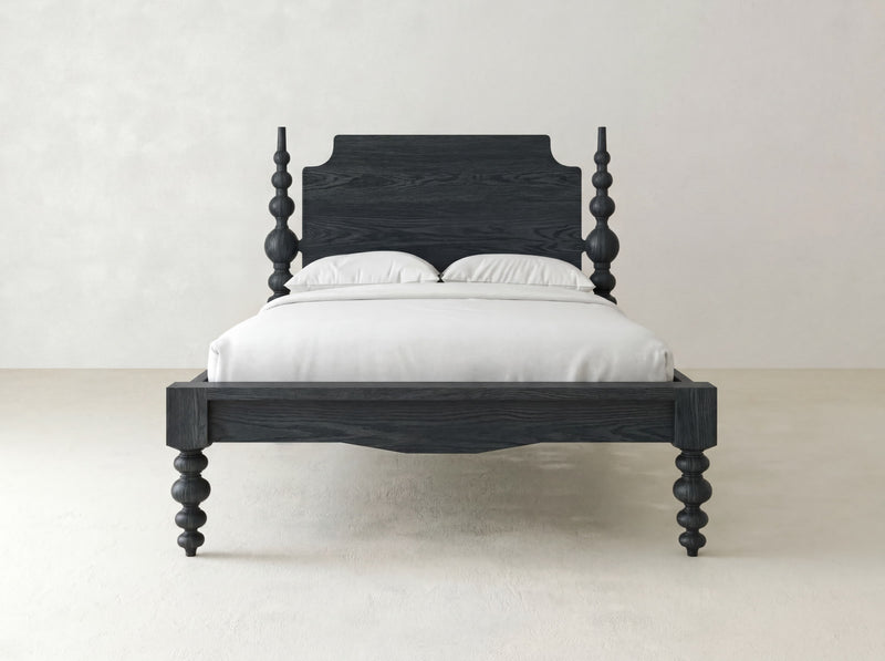 Olivia Poster Bed - Espresso on Oak