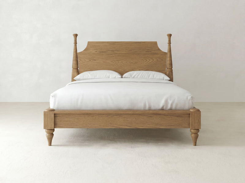 Stella Bed - Oat on Oak