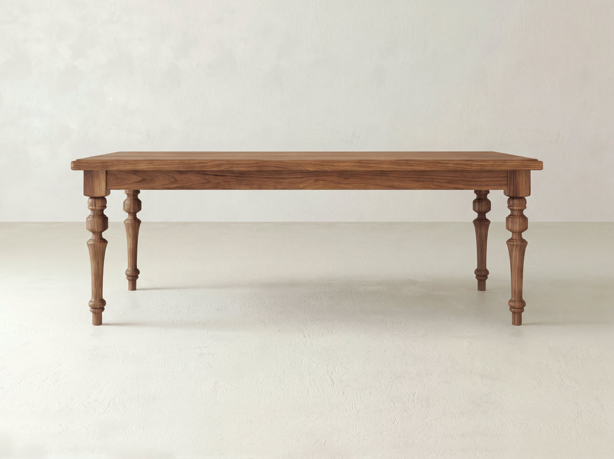 Allyson Dining Table - Satin on Black Walnut