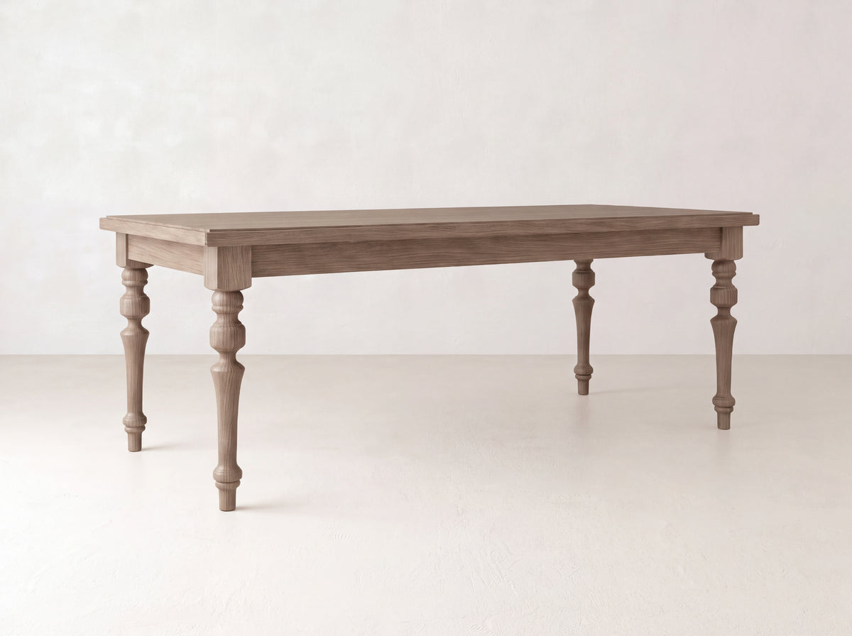 Allyson Dining Table - Sandstone on White Oak