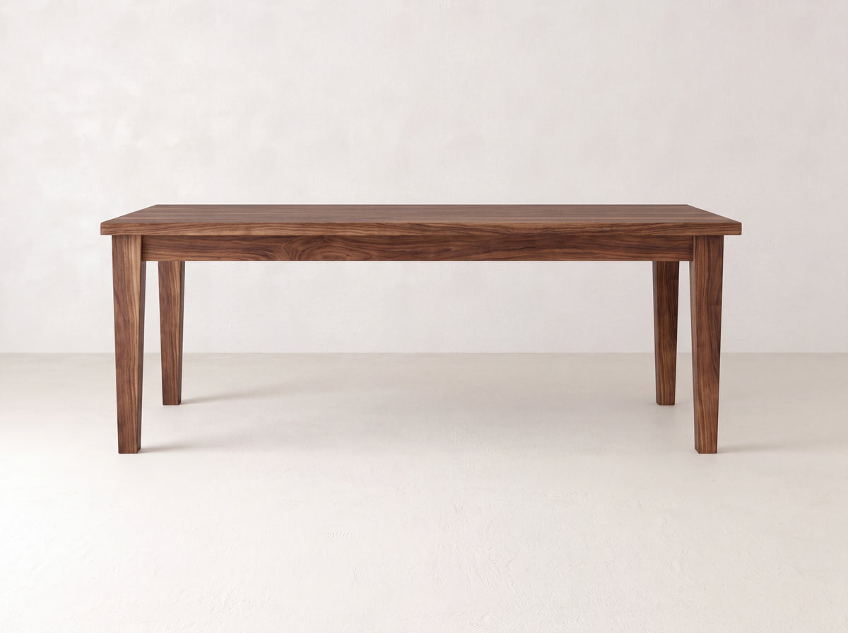 Ava Parsons Dining Table - Satin on Black Walnut