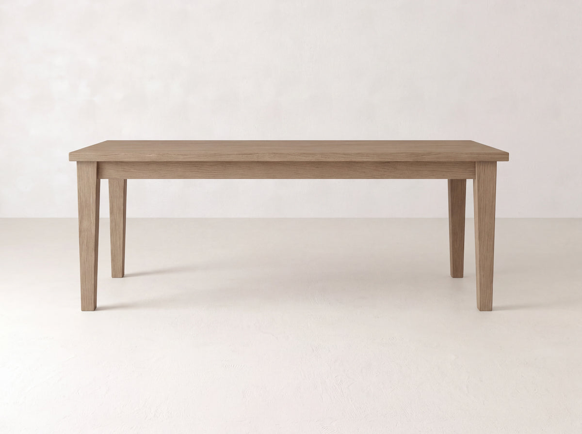 Ava Parsons Dining Table - Sandstone on White Oak