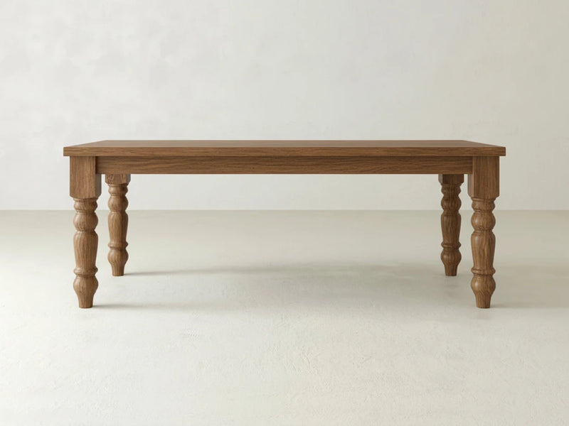 Baluster Dining Table - Almond on Oak