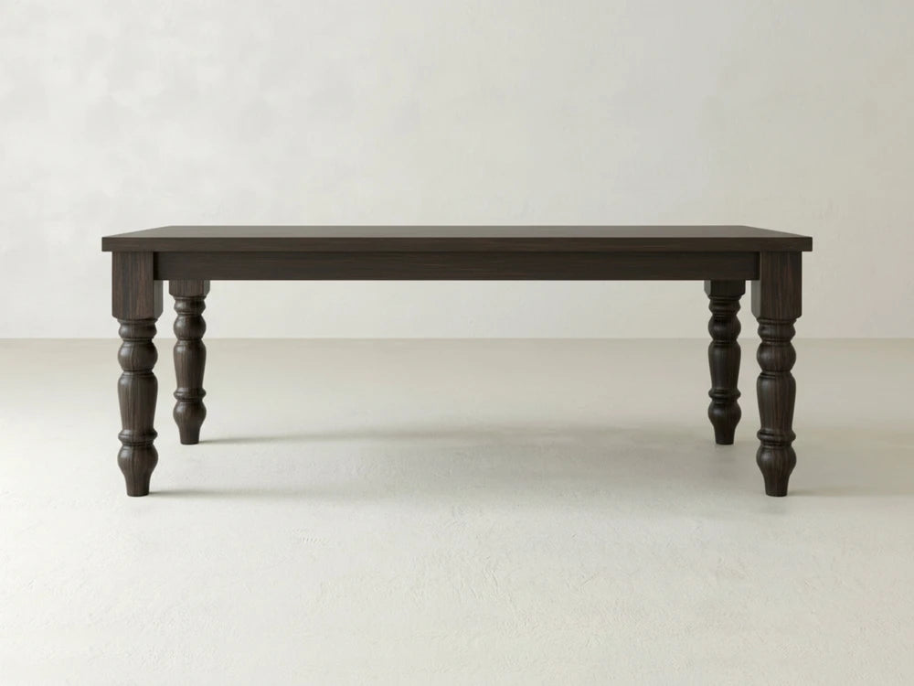 Baluster Dining Table - Espresso on Oak