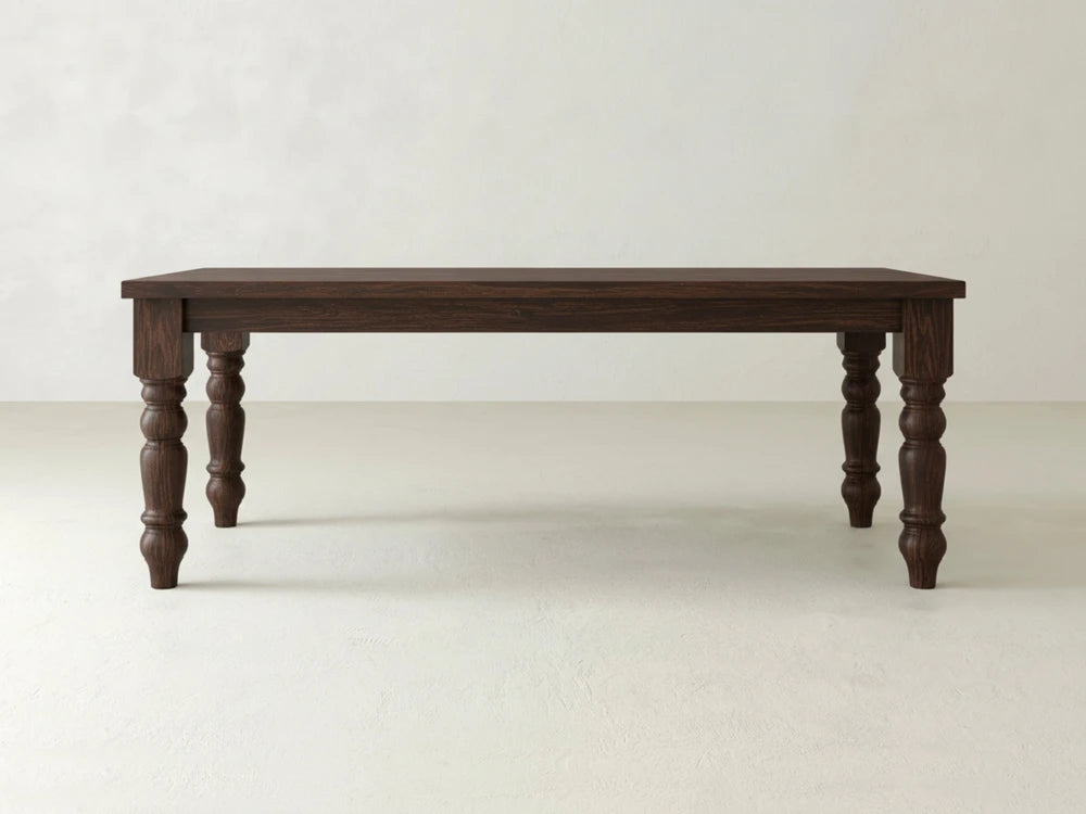 Baluster Dining Table - Sable on Oak