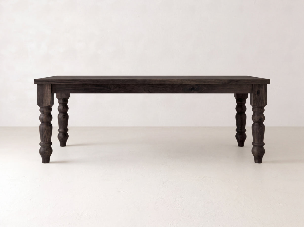 Baluster Dining Table - Umber on Black Walnut