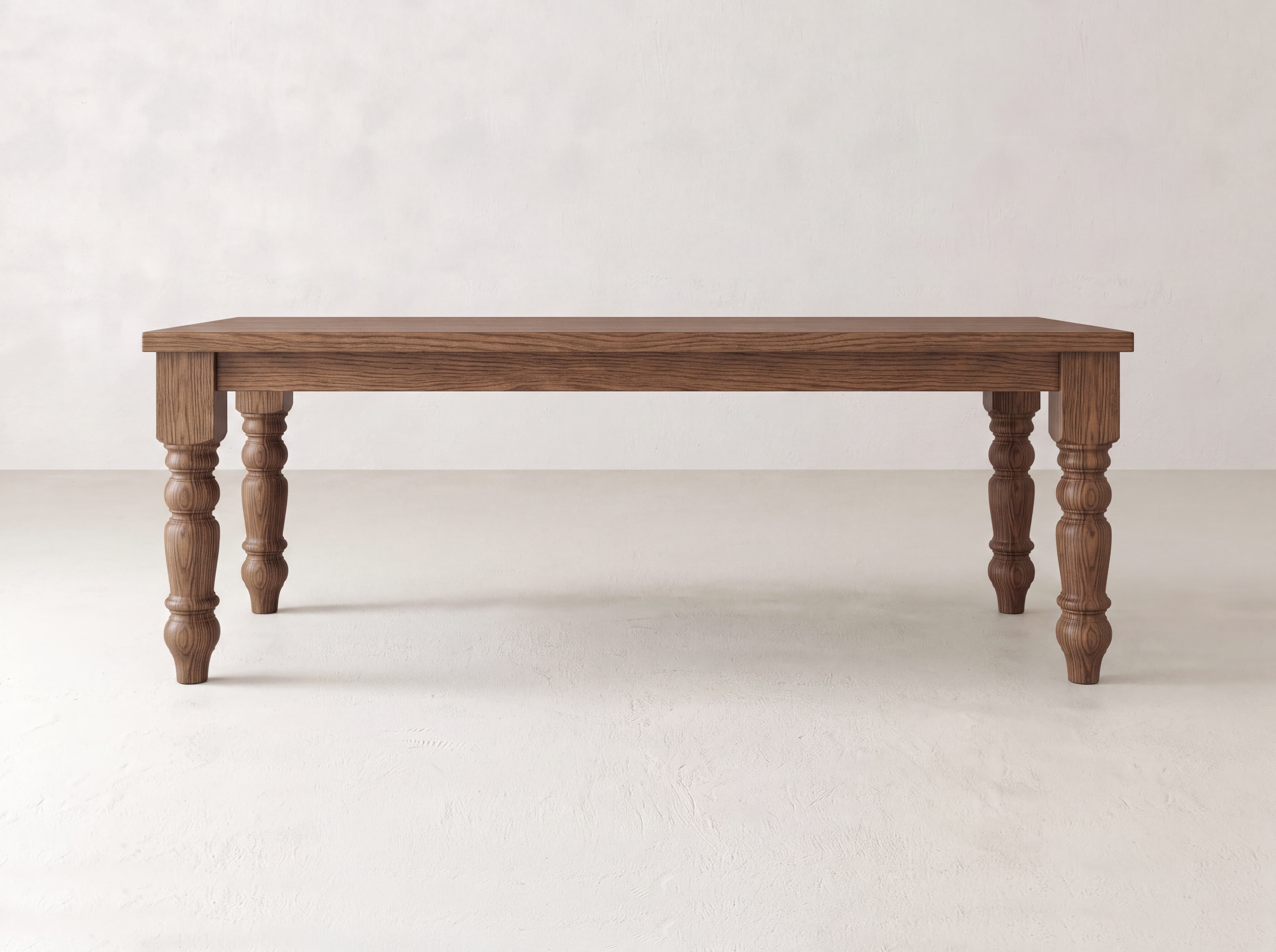 Baluster Dining Table - Almond on Oak