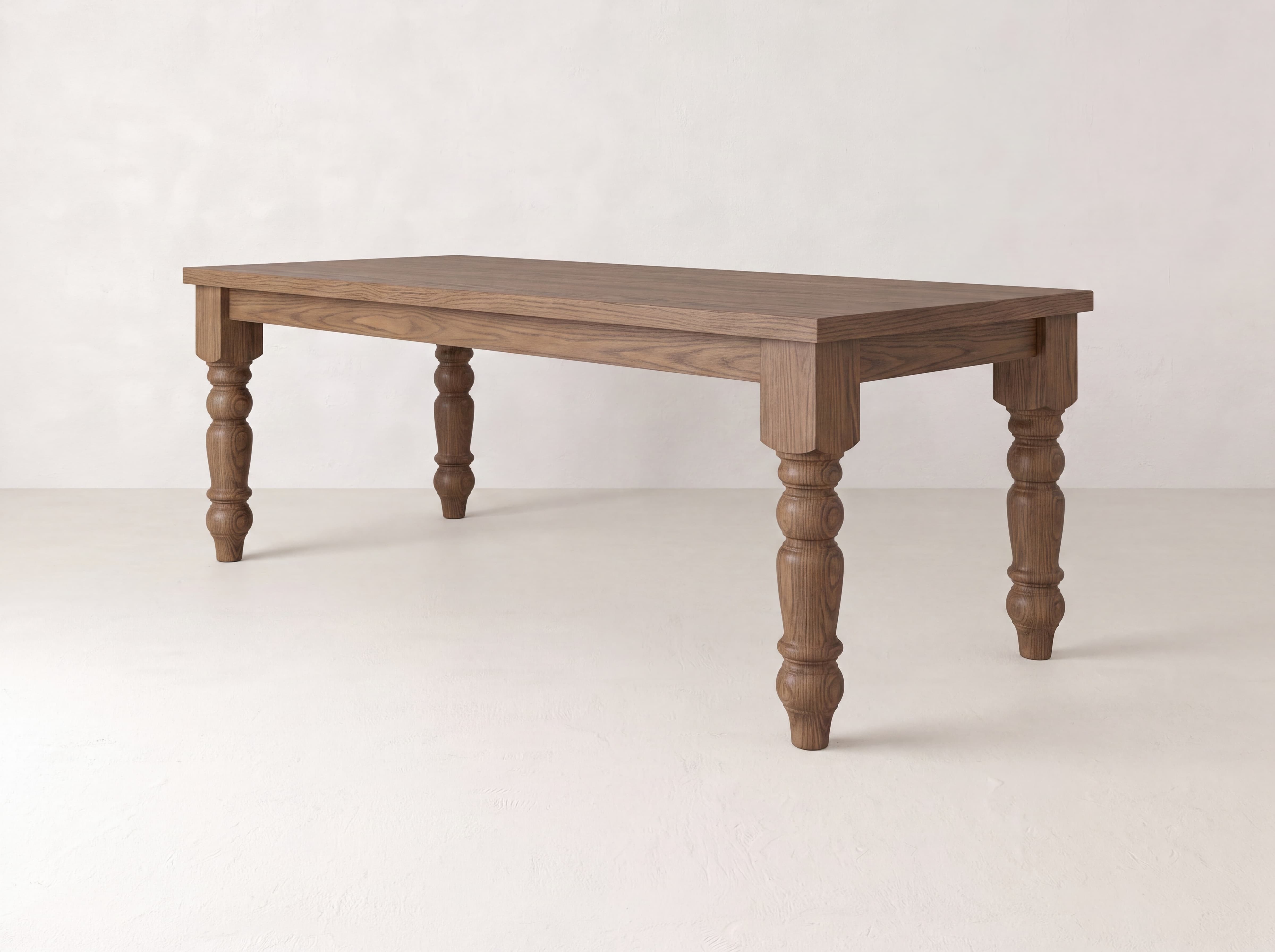 Baluster Dining Table - Almond on Oak