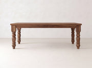 Baluster Dining Table - Satin on Black Walnut