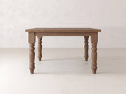 Baluster Square Dining Table - Almond on Oak