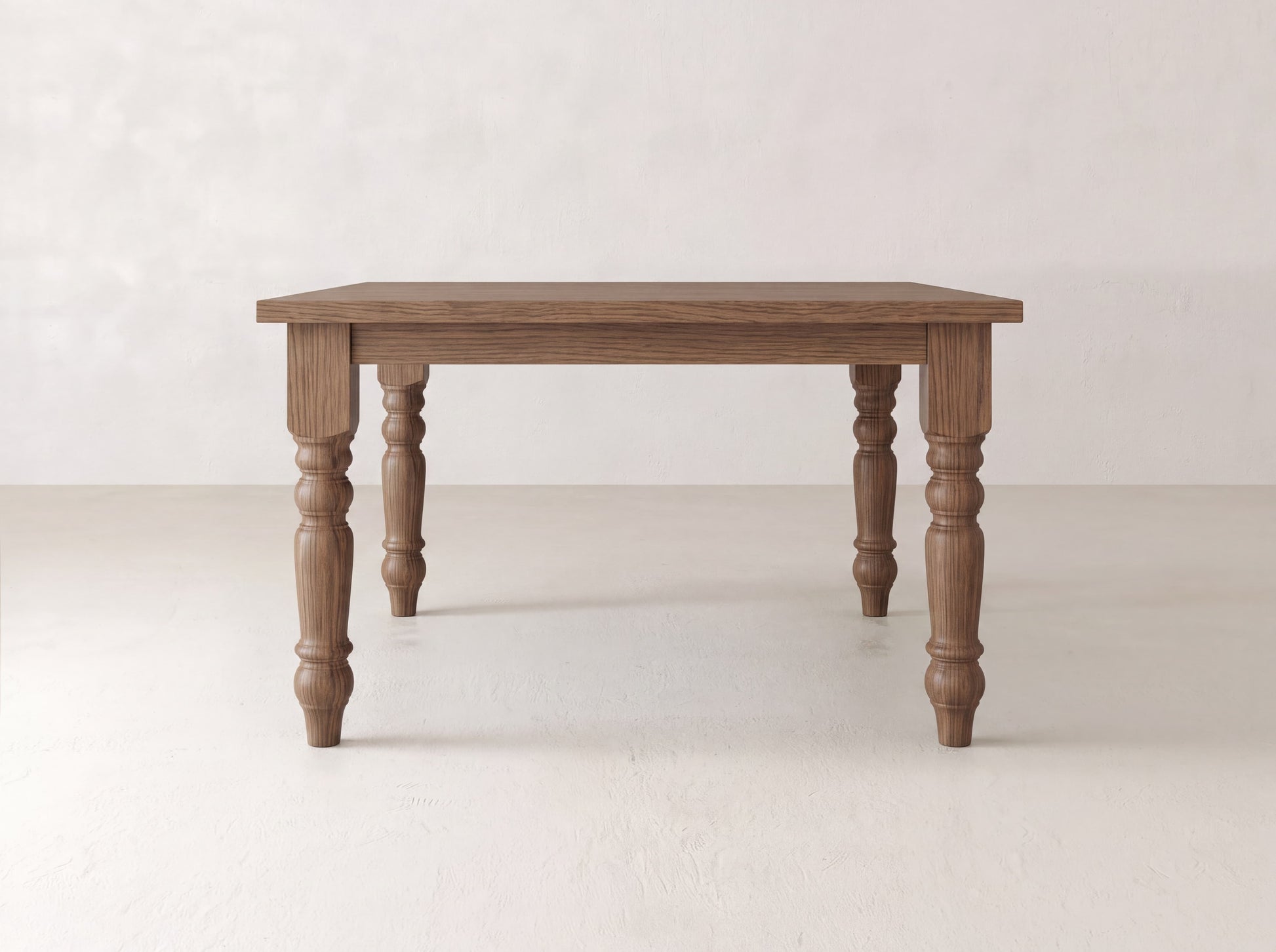 Baluster Square Dining Table - Almond on Oak