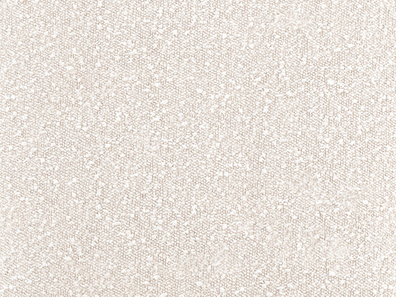 Close-up of Bisque - Boucle Swatch by James+James, showcasing light beige bouclé fabric with a subtle woven pattern and small raised threads for a gently textured, casually elegant look.