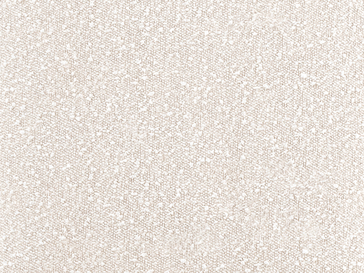 Close-up of Bisque - Boucle Swatch by James+James, showcasing light beige bouclé fabric with a subtle woven pattern and small raised threads for a gently textured, casually elegant look.