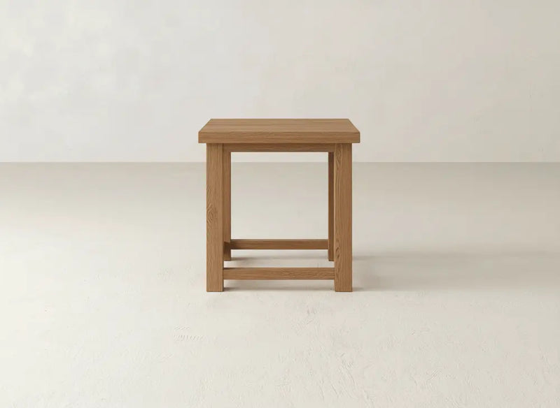 Carter X Side Table - Oat on Oak