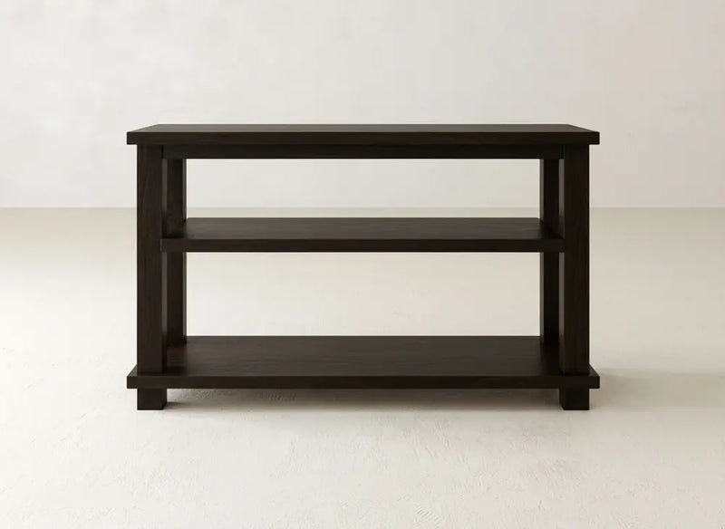 Carter X Sofa Table - Espresso on Oak