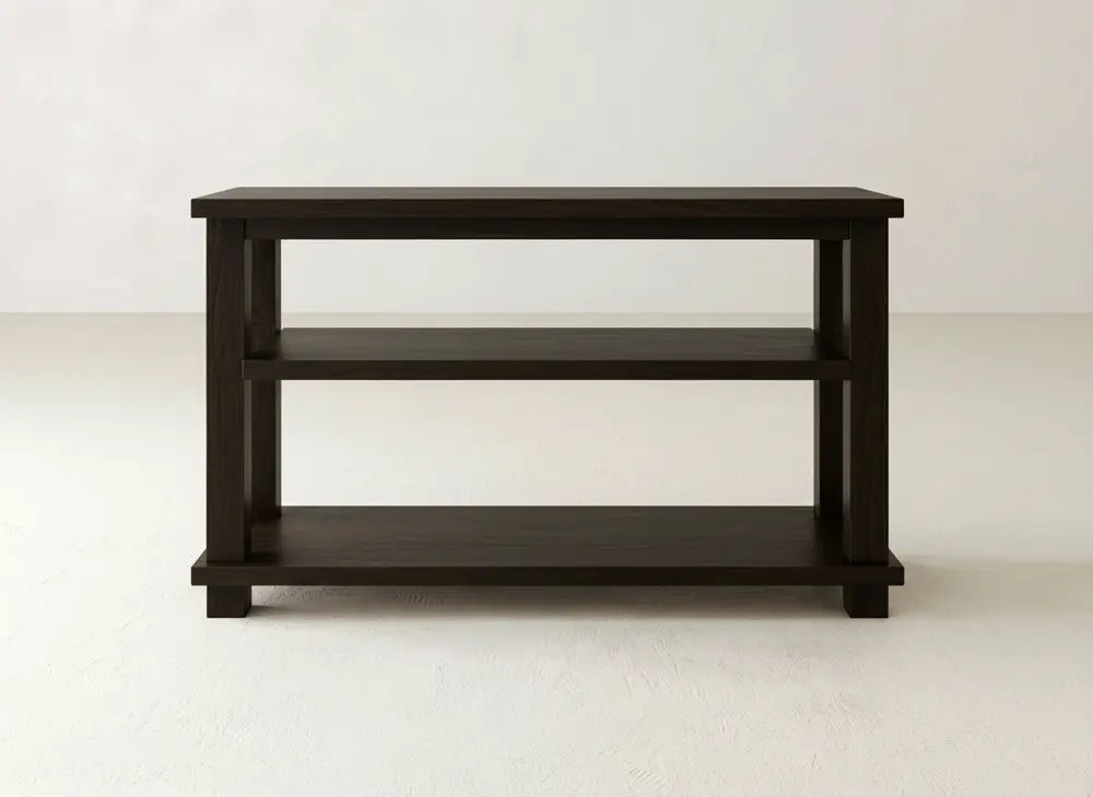 Carter X Sofa Table - Espresso on Oak