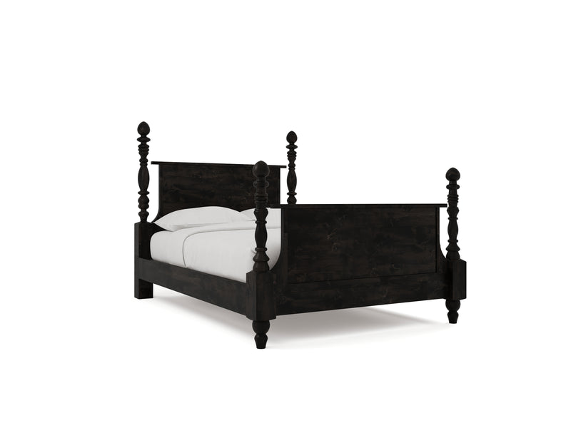 Catherine Bed - Charred Ember on Alder