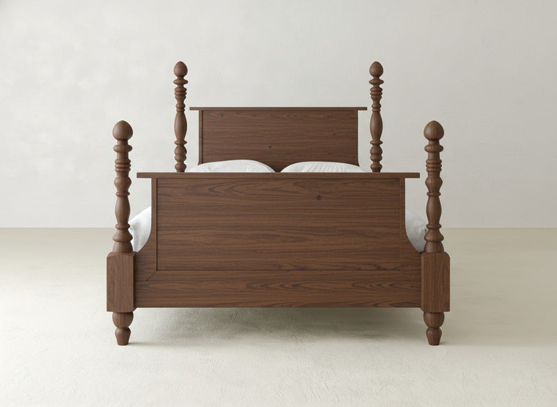 Catherine Bed - Almond on Oak