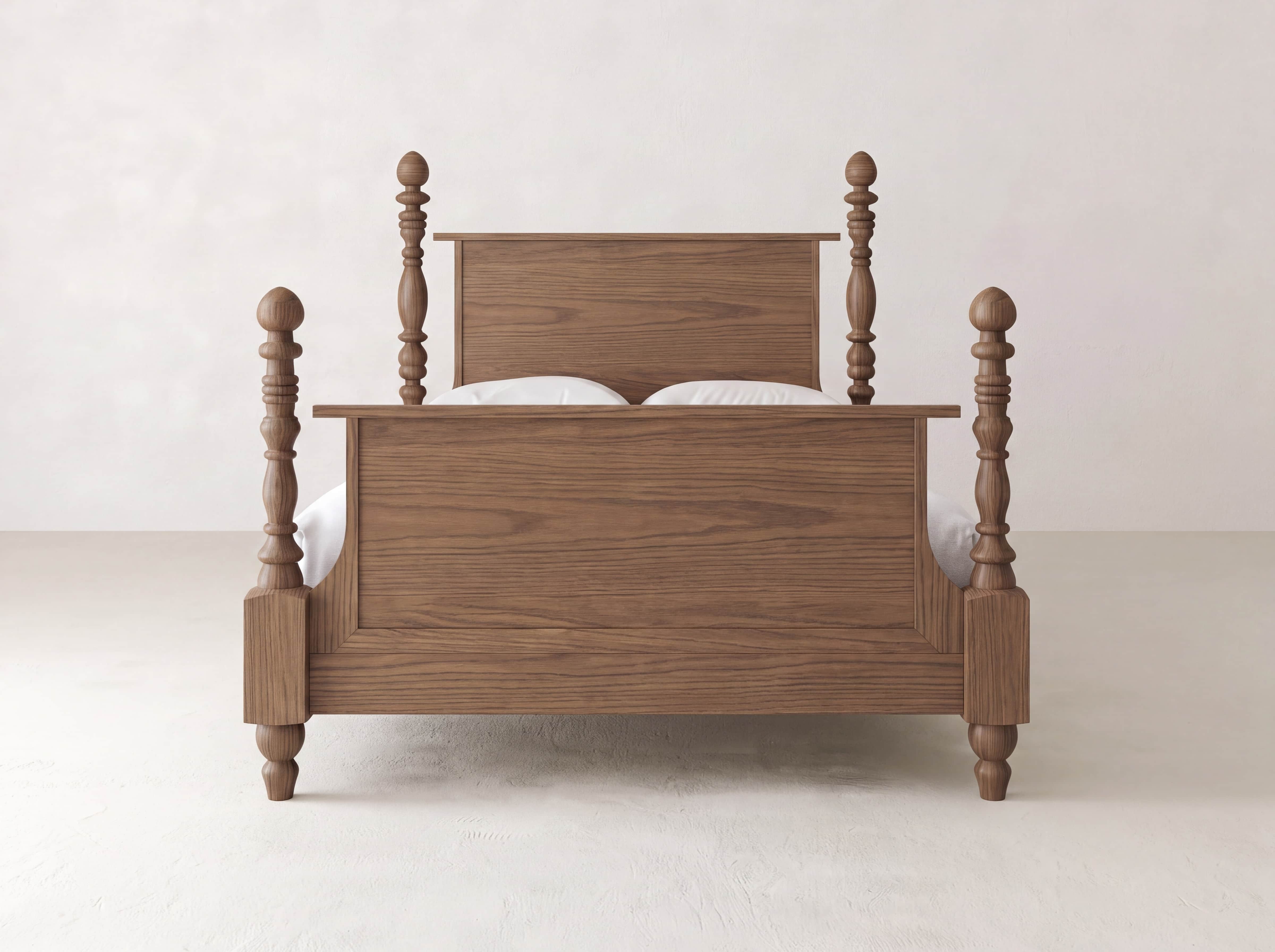 Catherine Bed - Almond on Oak