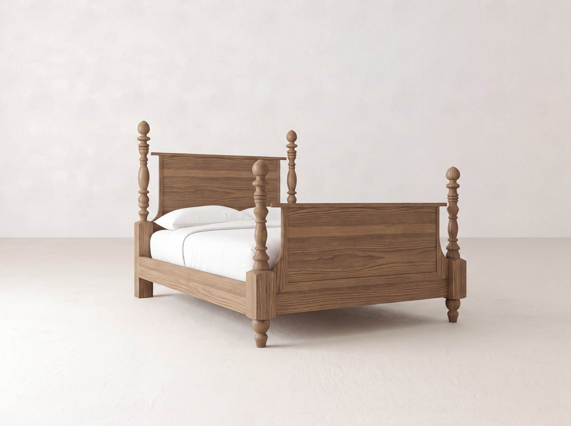 Catherine Bed - Almond on Oak