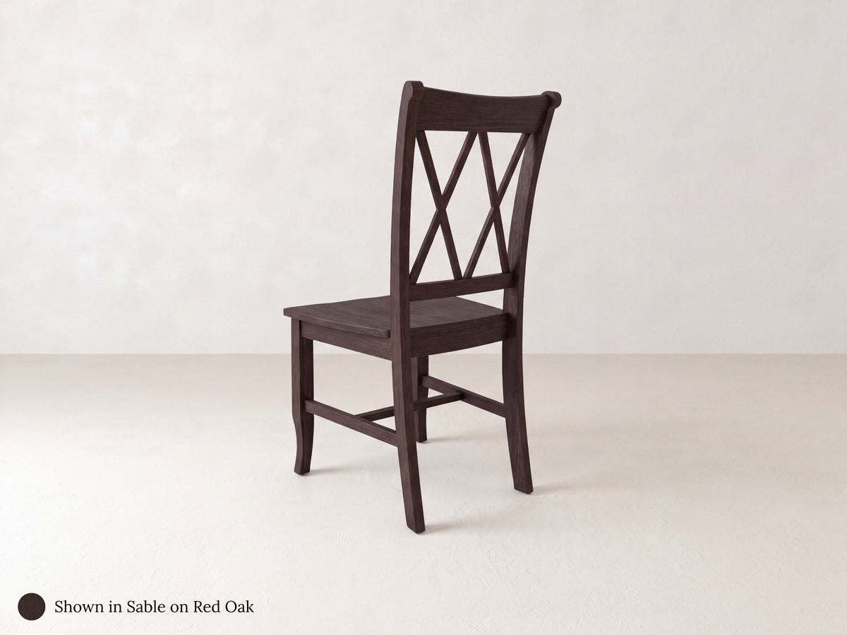 Double X-Back Dining Chair - Espresso