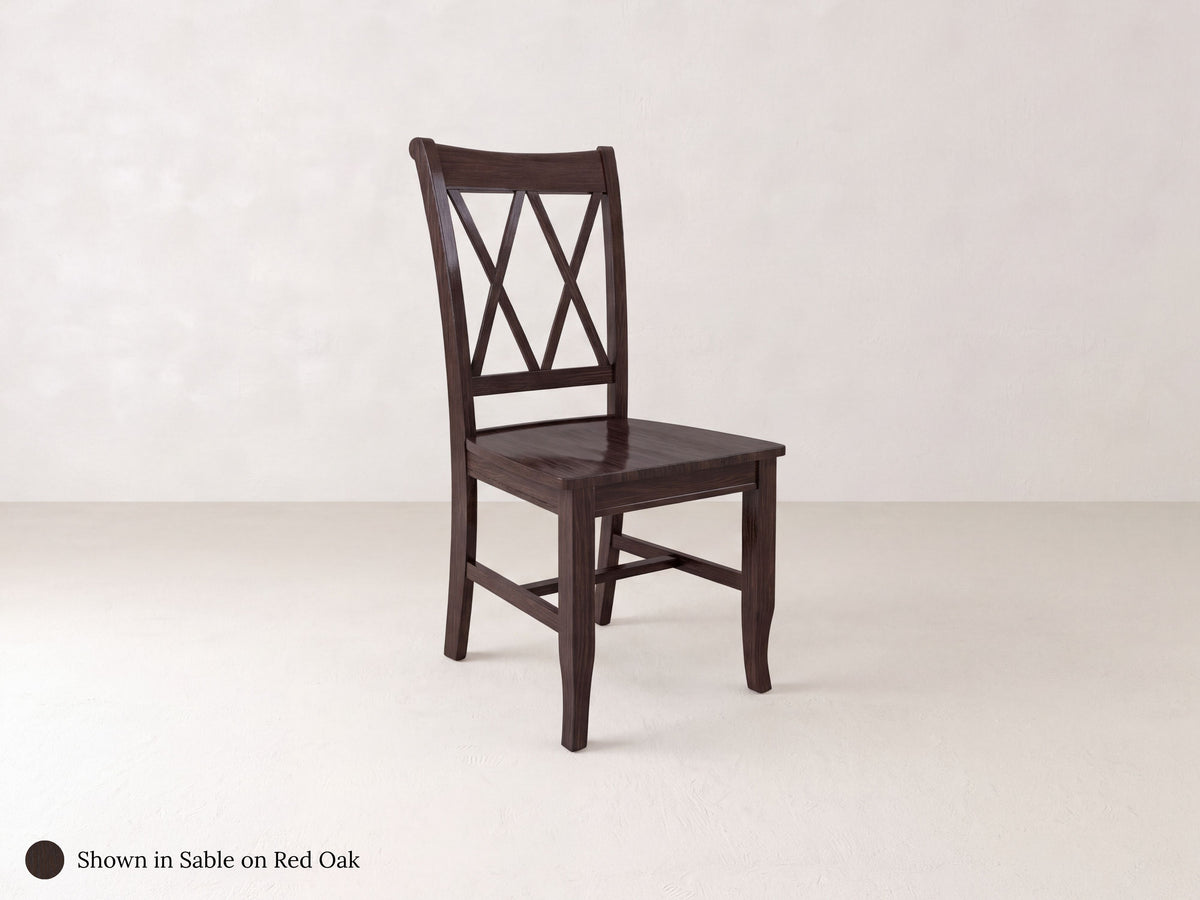 Double X-Back Dining Chair - Espresso