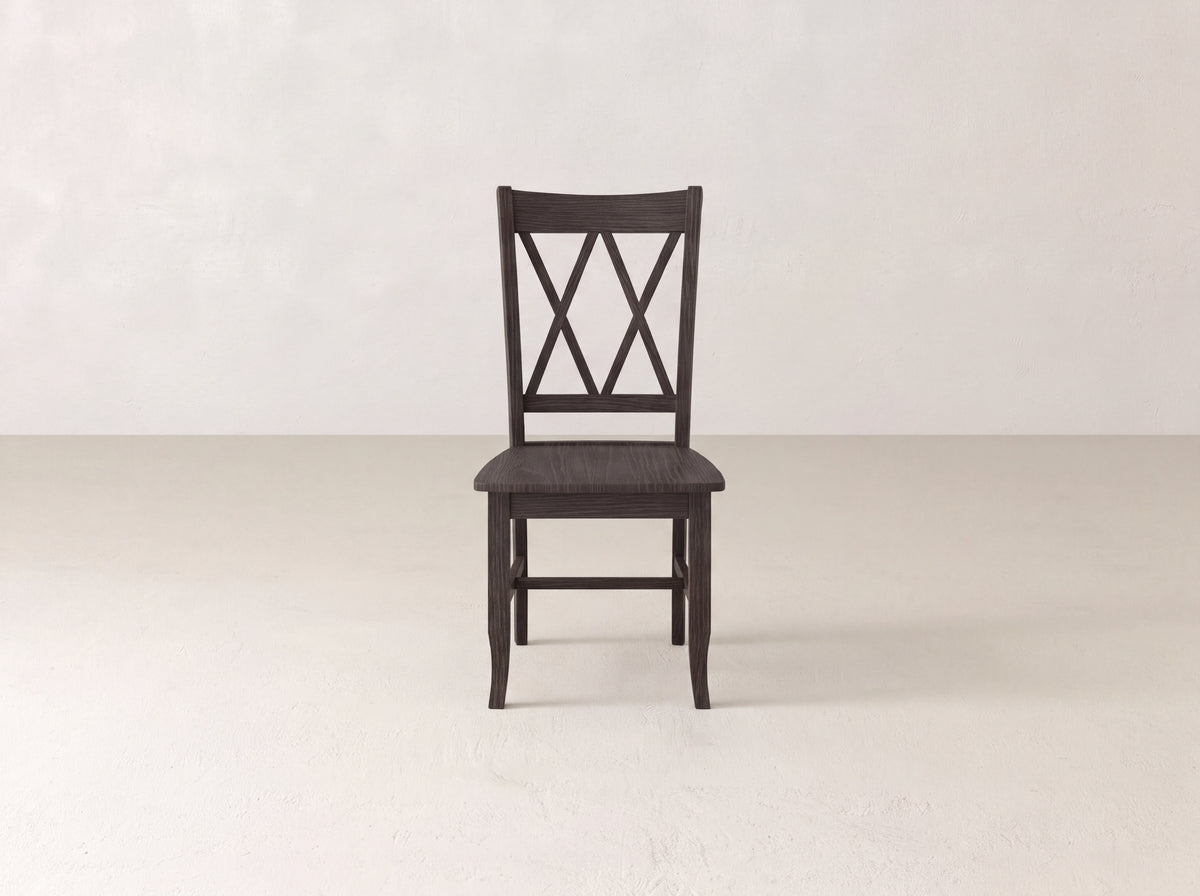 Double X-Back Dining Chair - Espresso
