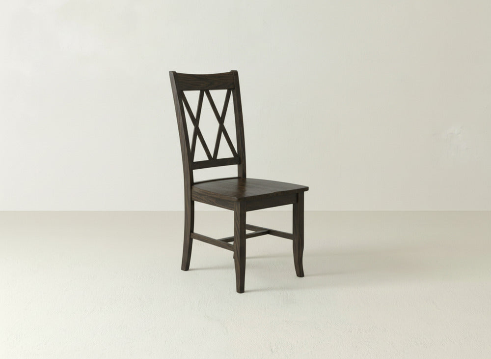 Double X-Back Dining Chair - Espresso