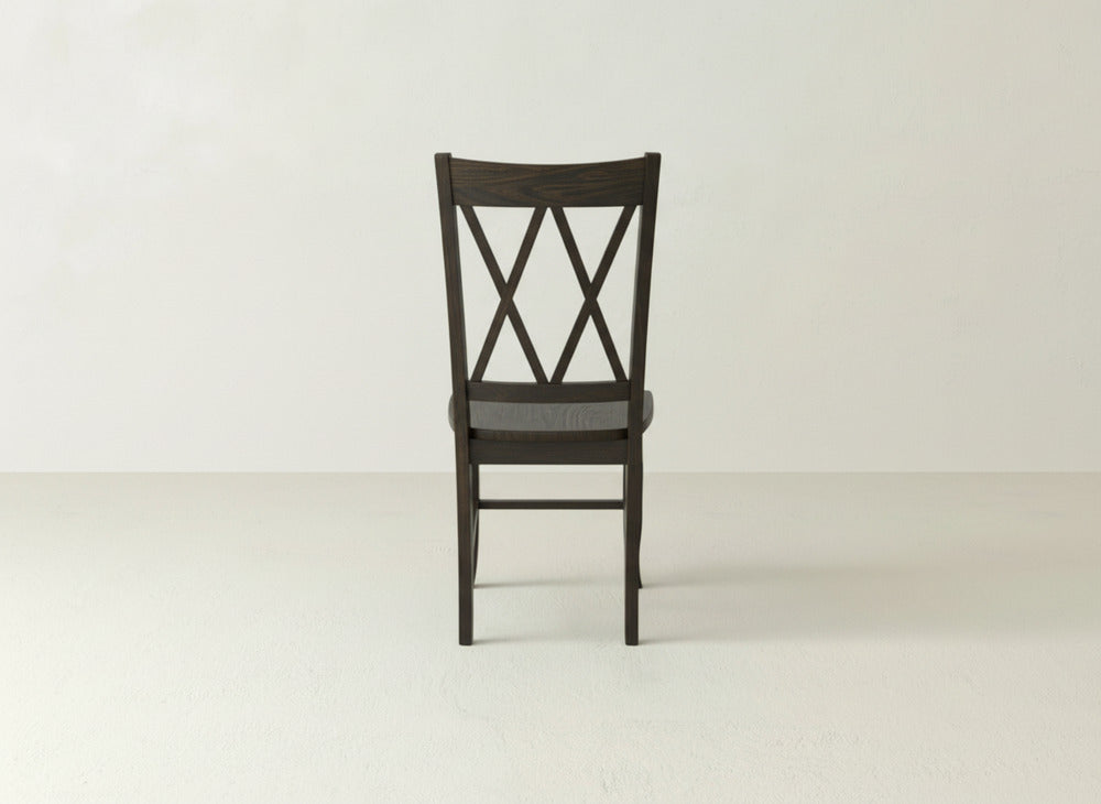 Double X-Back Dining Chair - Espresso