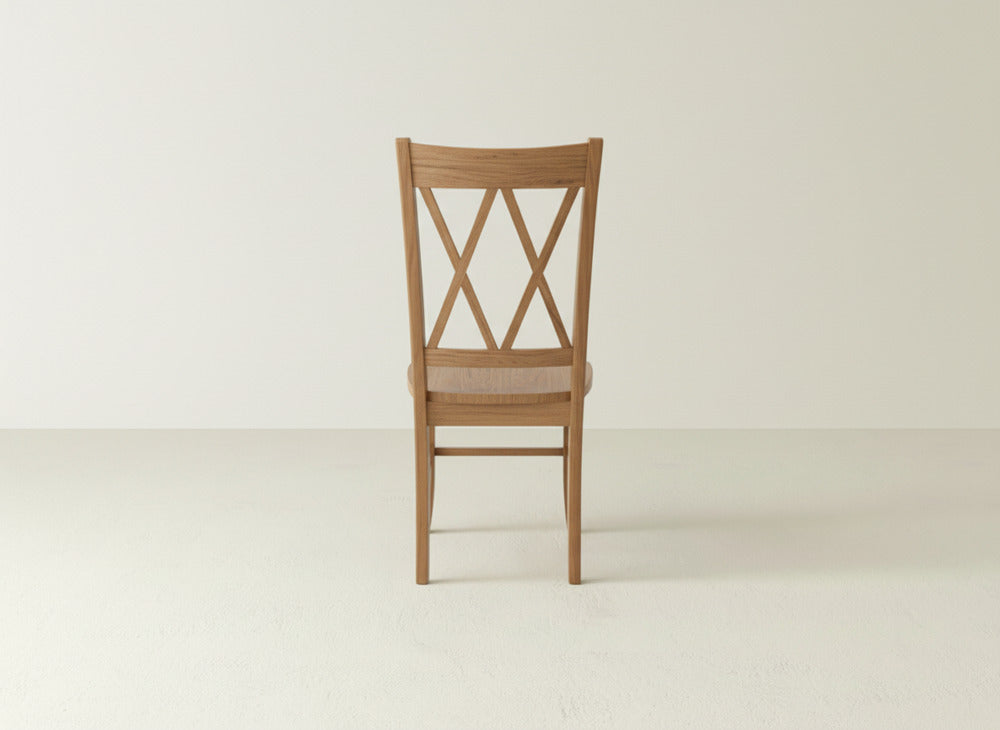 Double X-Back Dining Chair - Oat
