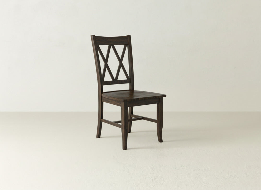 Double X-Back Dining Chair - Sable