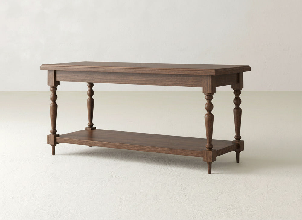 Ella Sofa Table - Almond on Oak