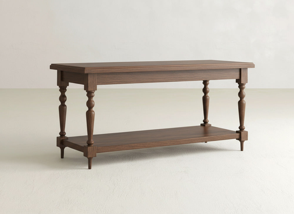 Ella Sofa Table - Almond on Oak