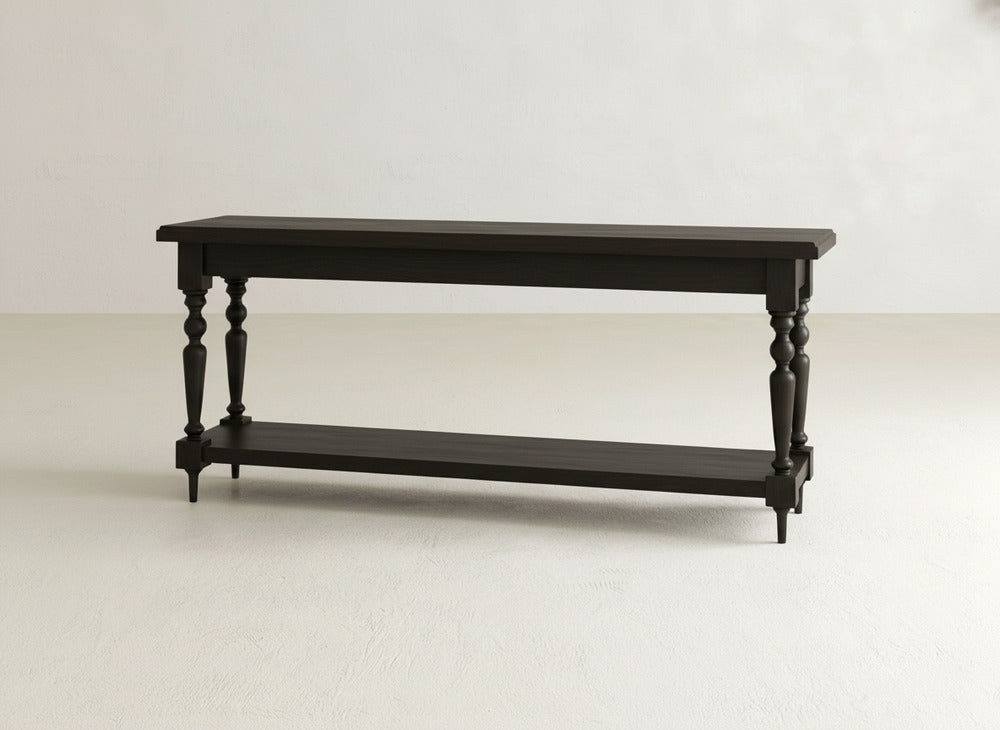 Ella Sofa Table - Espresso on Oak