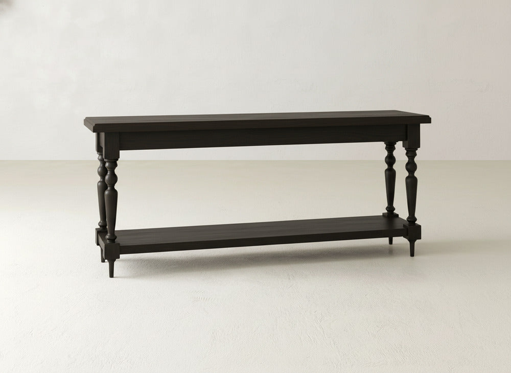 Ella Sofa Table - Espresso on Oak