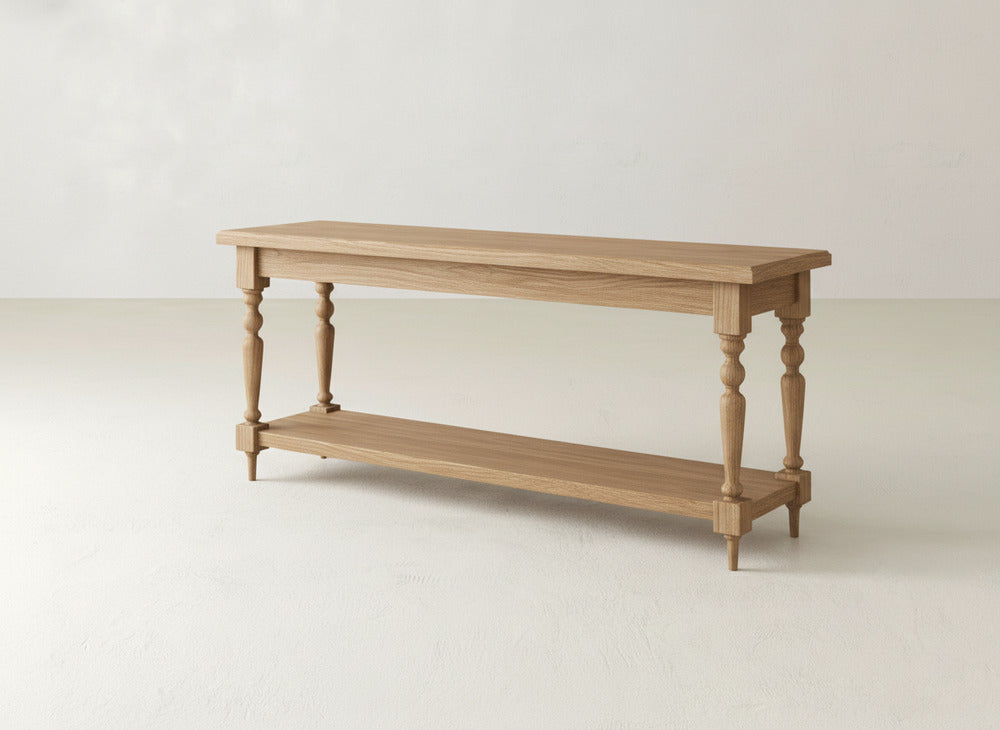 Ella Sofa Table - Oat on Oak