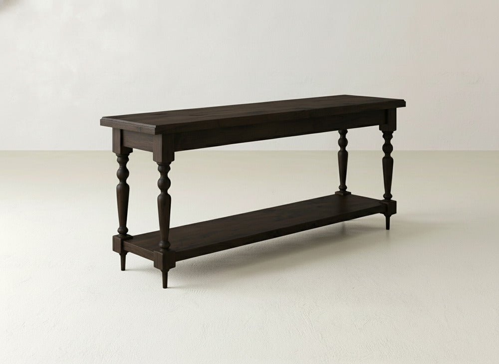 Ella Sofa Table - Sable on Oak