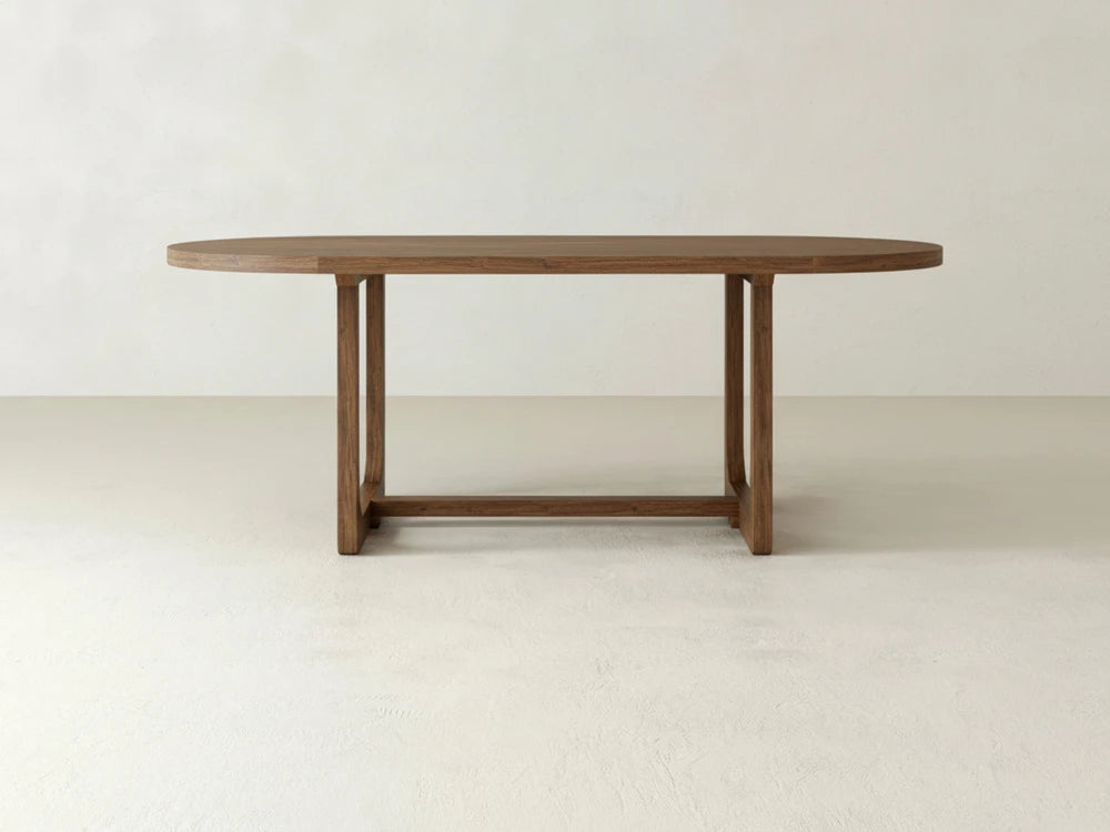Emersen Oval Dining Table - Almond on Oak