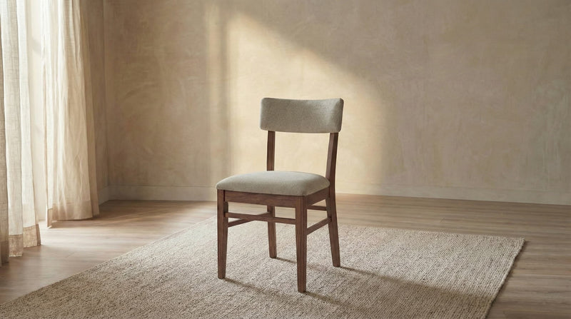 Everly Side Dining Chair Set of Two - Black Walnut & Sand