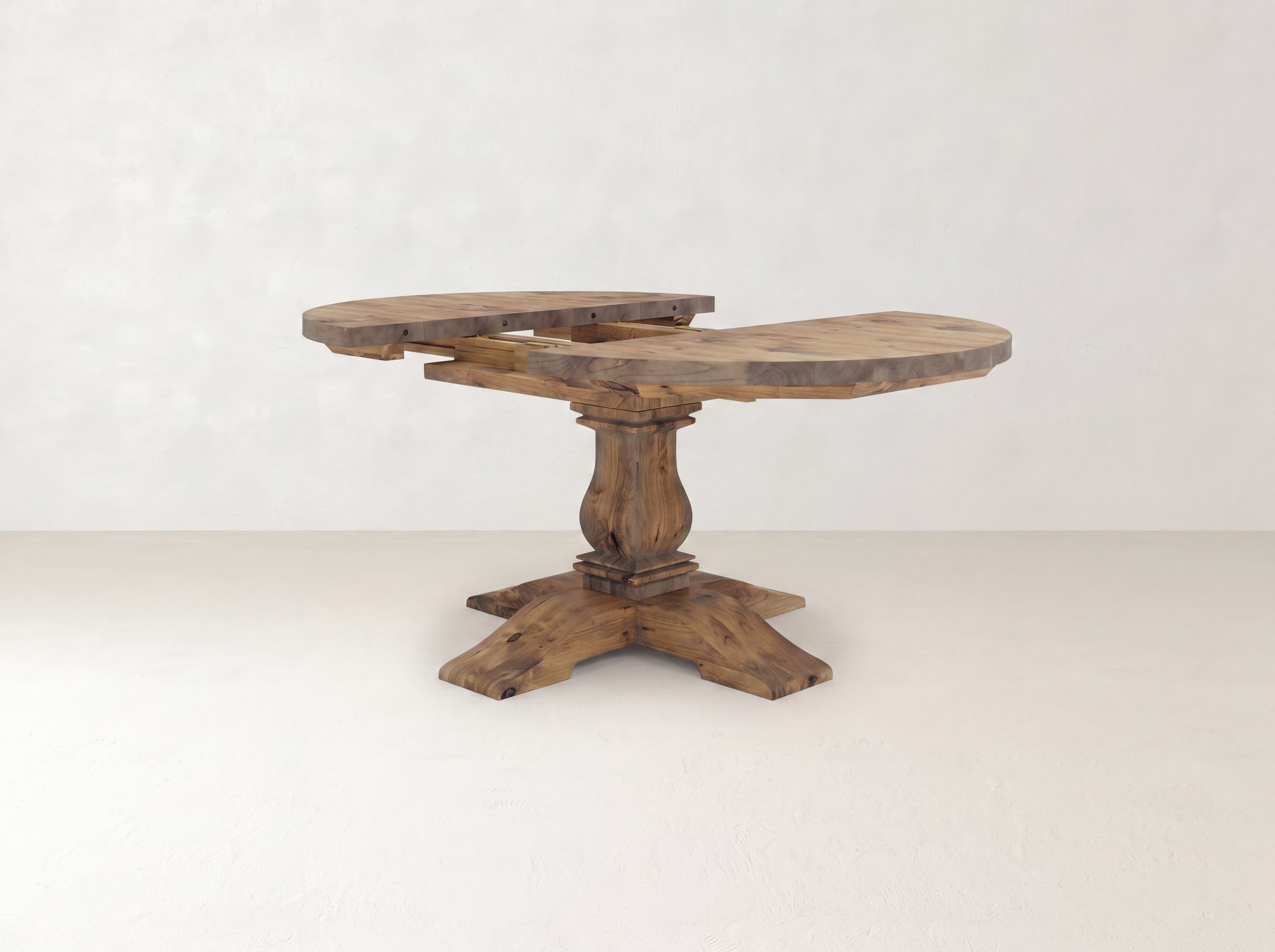 Heirloom Round Expandable Dining Table - Harvest Wheat on Alder