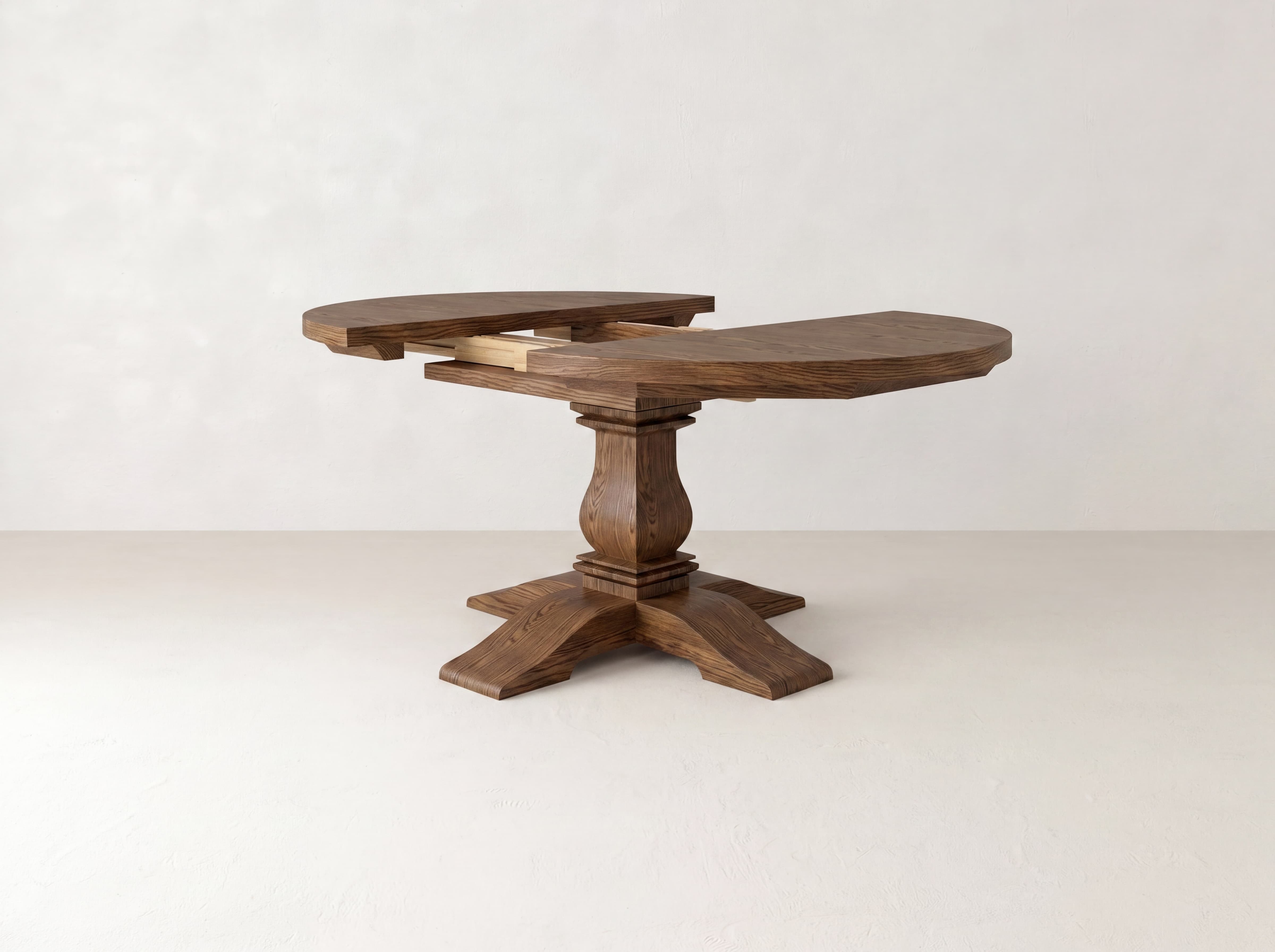 Heirloom Round Expandable Dining Table - Almond on Oak