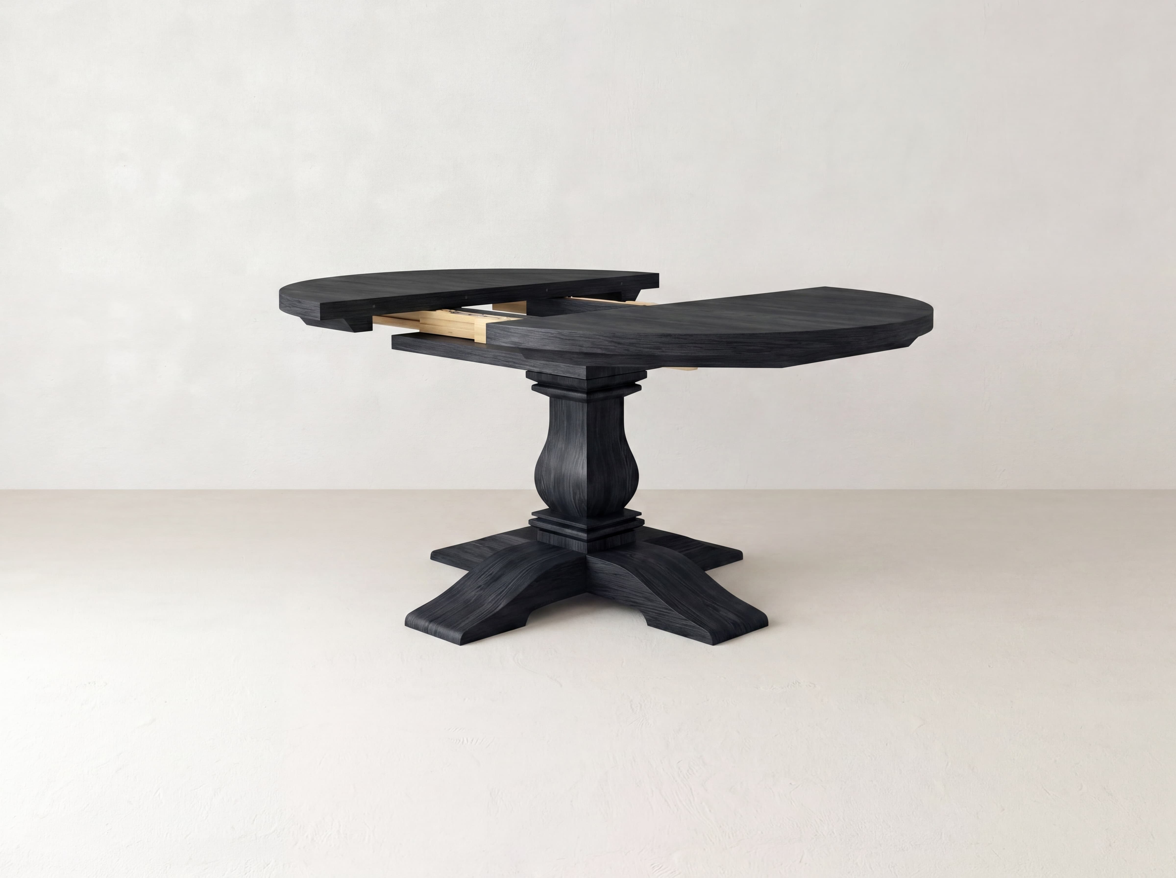 Heirloom Round Expandable Dining Table - Espresso on Oak