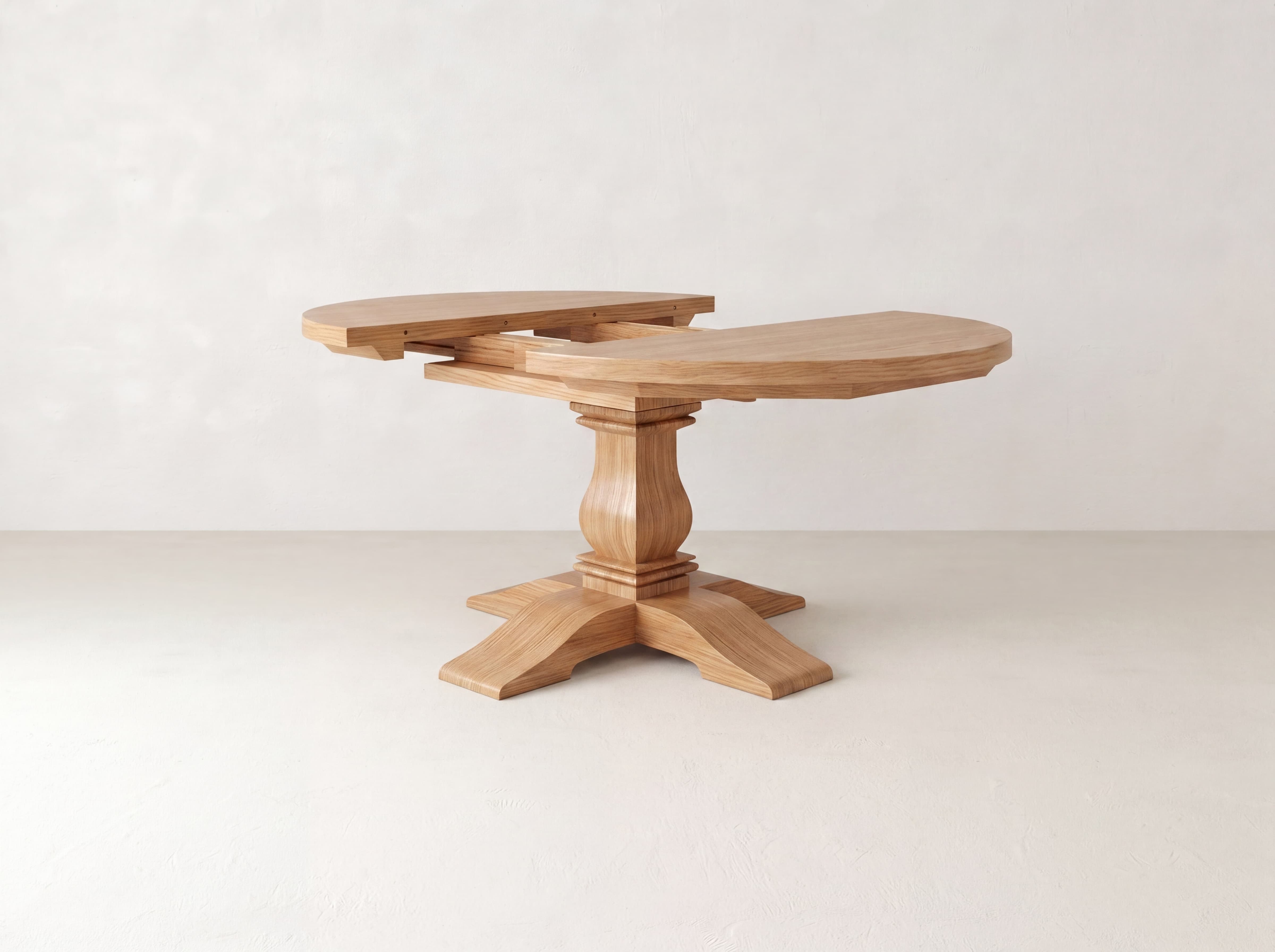 Heirloom Round Expandable Dining Table - Oat on Oak