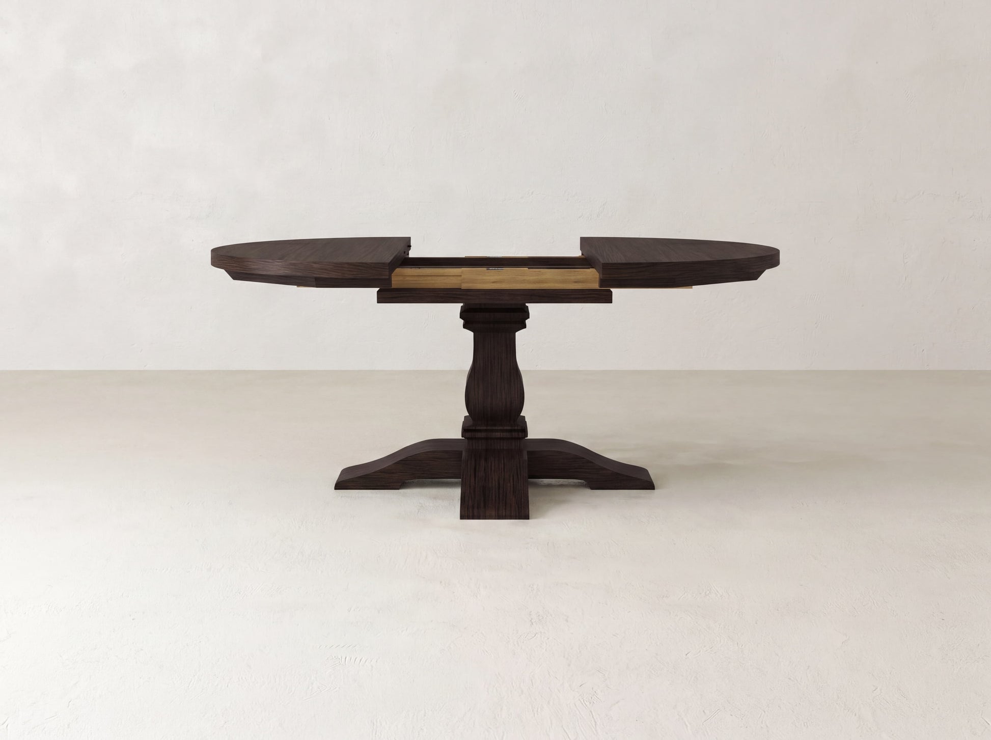 Heirloom Round Expandable Dining Table - Sable on Oak