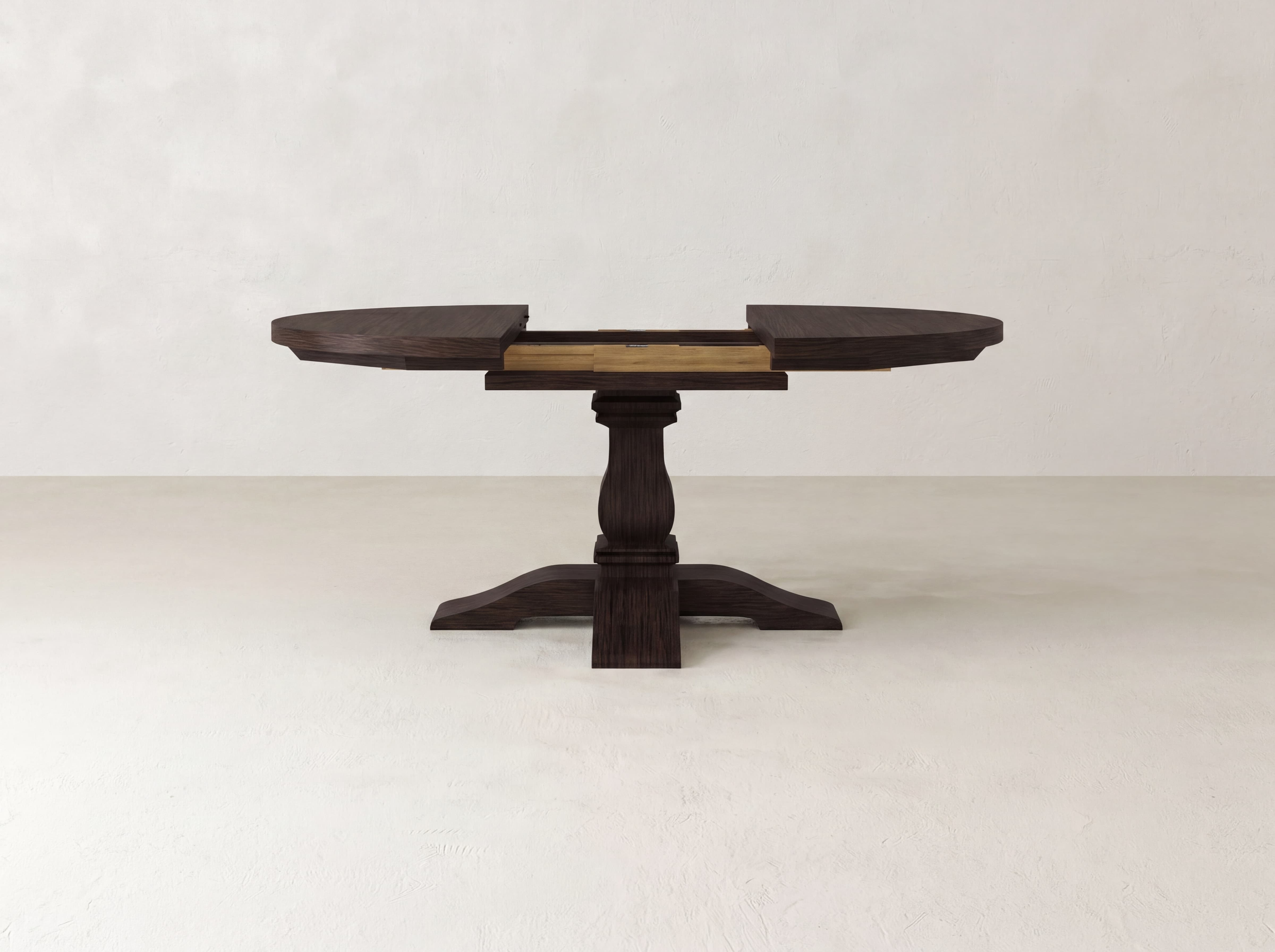 Heirloom Round Expandable Dining Table - Sable on Oak