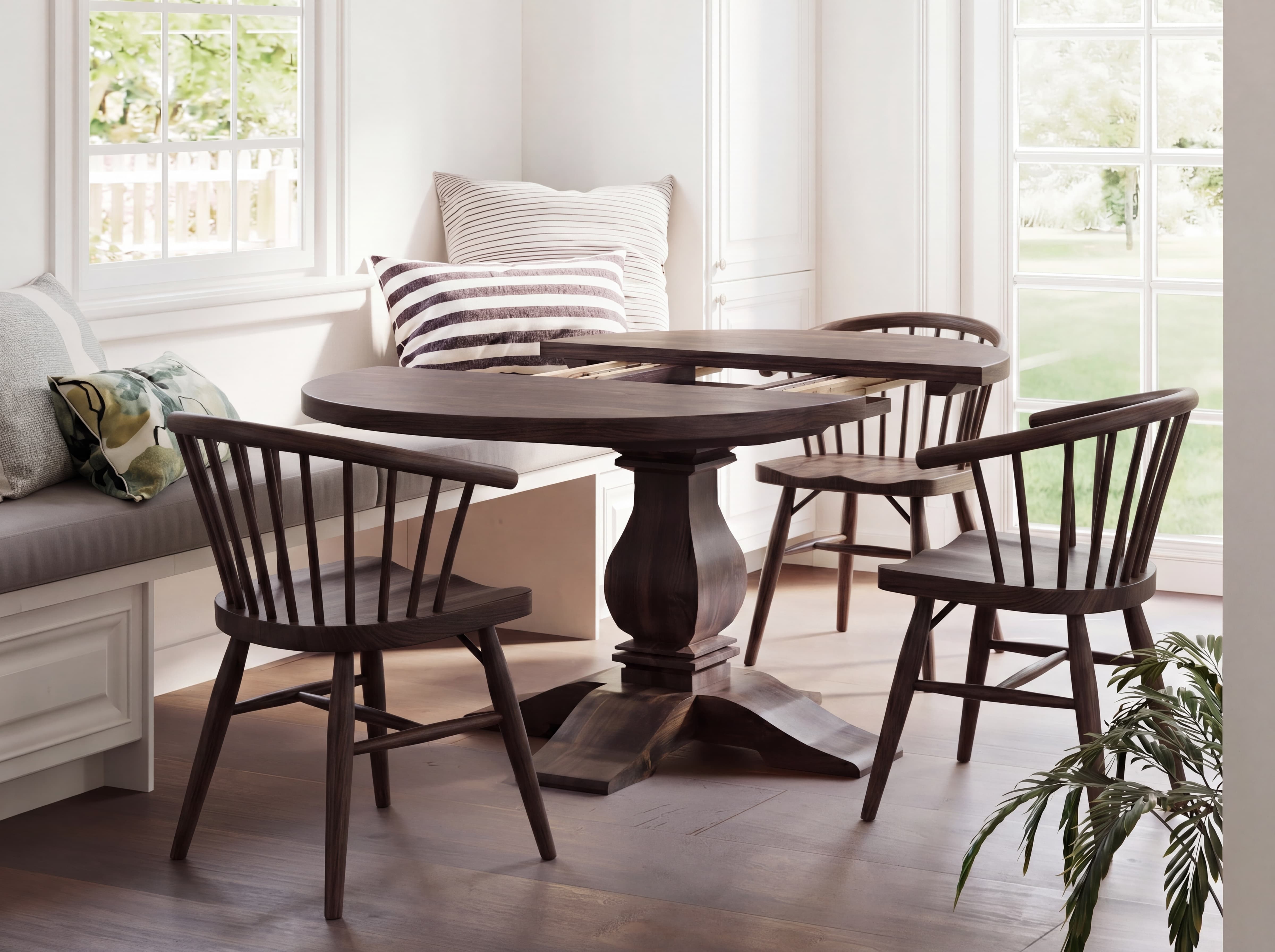 Heirloom Round Expandable Dining Table - Oat on Oak