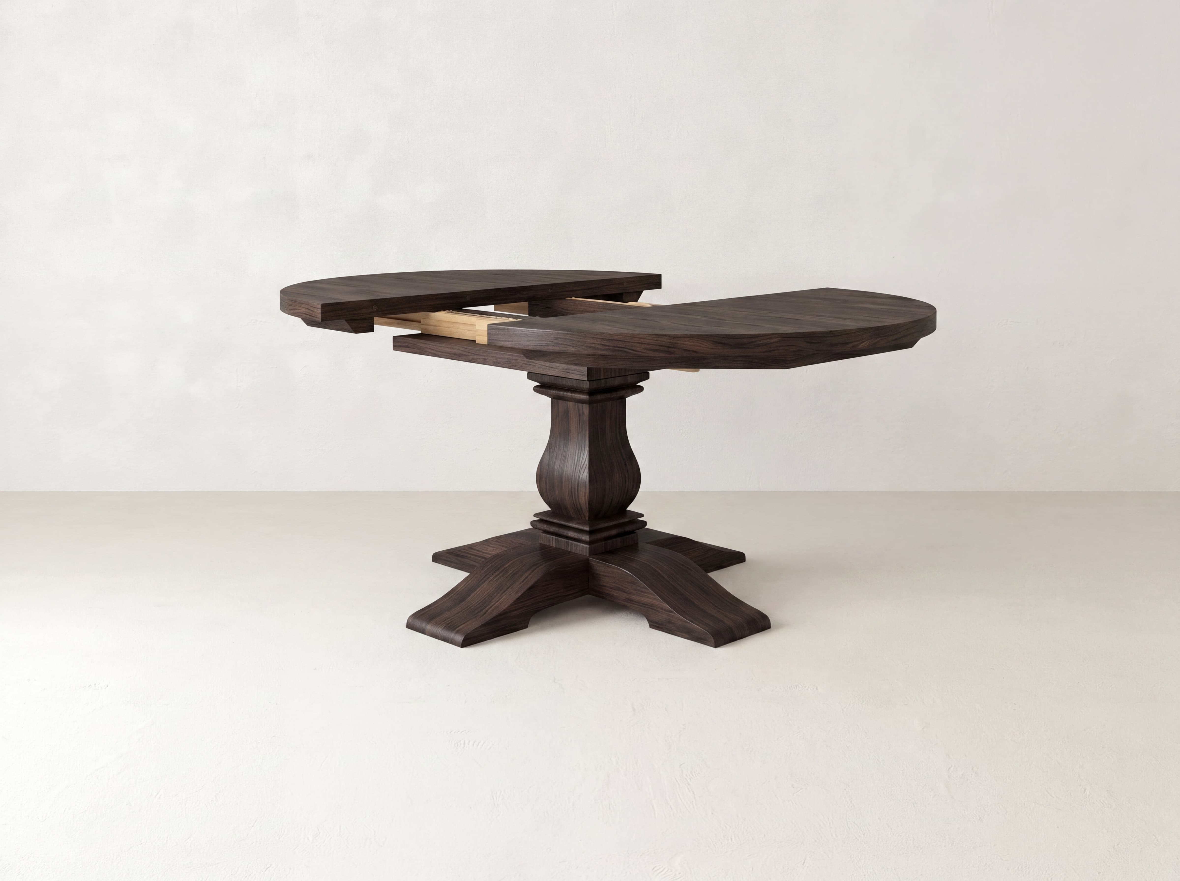 Heirloom Round Expandable Dining Table - Sable on Oak