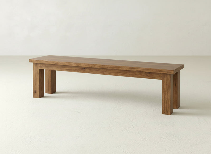 Farmhouse Bench - Almond on Oak